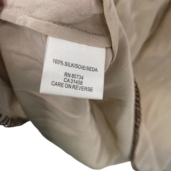 BCBG Max Azria Size S 100% Silk Southwestern Embroidered Oversized Sleeve Blouse - Picture 5 of 8